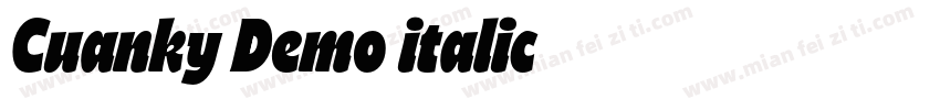 Cuanky Demo italic字体转换